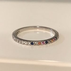 Noemie Diamond & Multi-Color Sapphire Ring